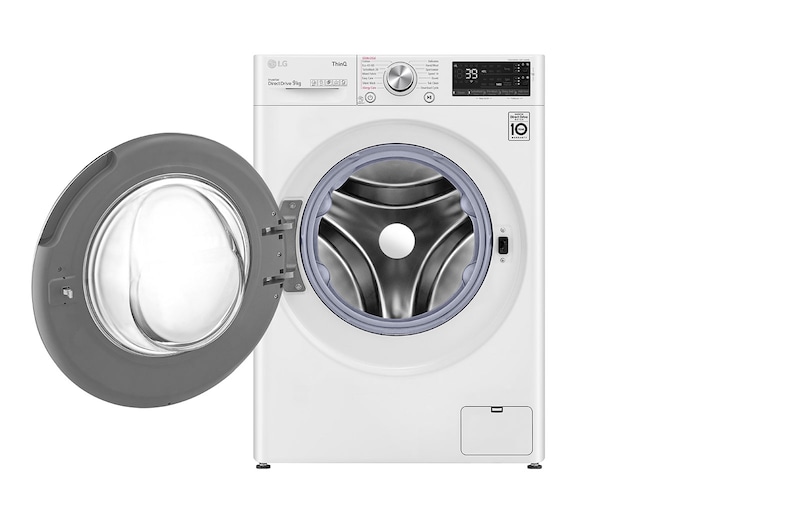 LG 9kg WiFi Connected Washing Machine, White, F4V909WTSA