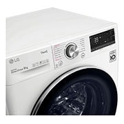 LG WiFi connected | 9kg | Washing Machine | 1360 rpm | Auto Dose | AI DD™ | Direct Drive™ | Steam™ | TurboWash™360 | White, F4V909WTSA