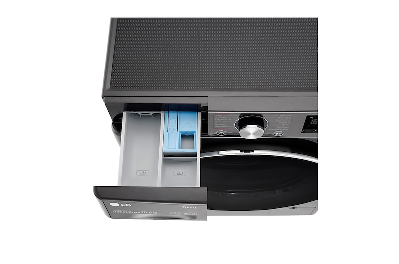 LG 10.5kg Washing Machine Direct Drive, Black Steel, F4V910BTSE