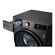 LG Turbowash360™ F4V910BTS 10.5kg Washing Machine - Black Steel, F4V910BTS