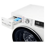 LG WiFi connected | 10.5kg | Washing Machine | 1360 rpm | AI DD™ | Direct Drive™ | Steam™ | TurboWash™360 | White, F4V910WTSE
