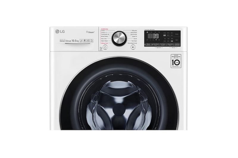 LG Turbowash360™ F4V910WTS 10.5kg Washing Machine - White, F4V910WTS