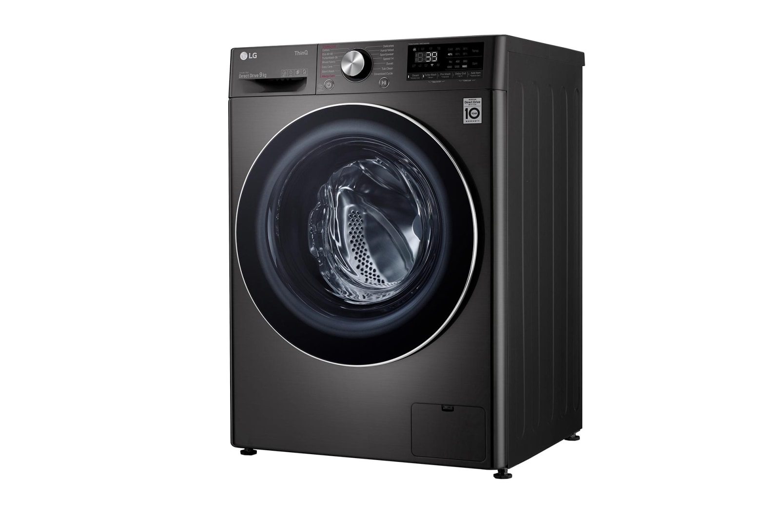 LG 9kg Washing Machine Black Steel AI DD™, F6V1009BTSE