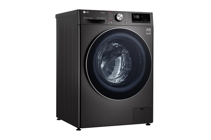 LG 9kg Washing Machine AI DD™, Black Steel, F6V1009BTSE