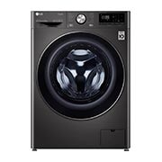 Front view of 9kg Washing Machine Black Steel AI DD™(F6V1009BTSE)