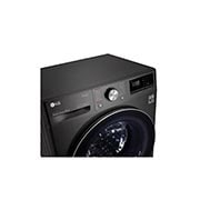 LG WiFi connected | 9kg | Washing Machine | 1560 rpm | AI DD™ | Direct Drive™ | Steam™ | TurboWash™360 | Black Steel, F6V1009BTSE