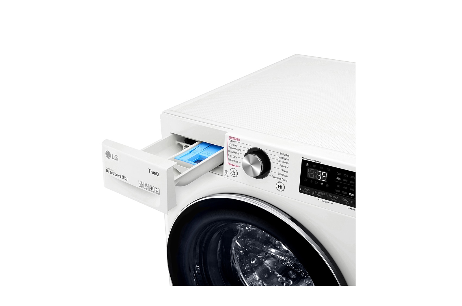 LG 9kg Washing Machine White AI DD™, F6V1009WTSE