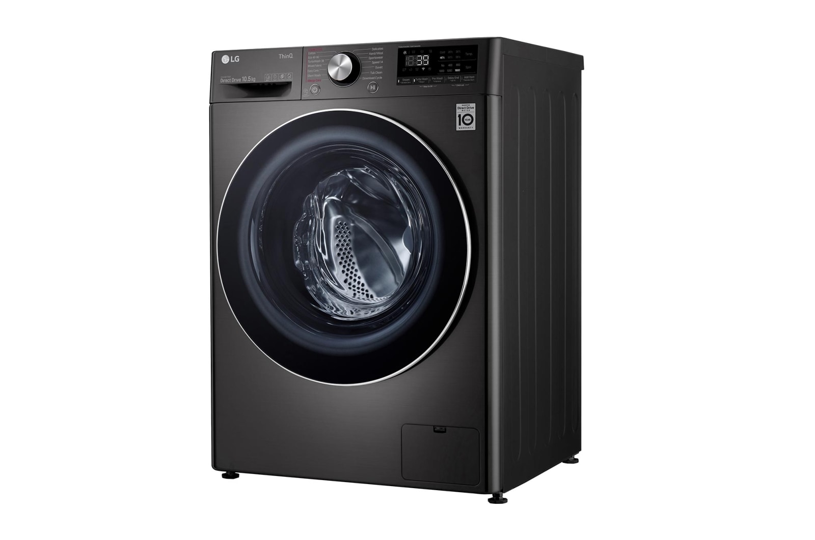 LG 10.5kg Washing Machine Black Steel AI DD™, F6V1010BTSE