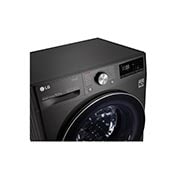 LG WiFi connected | 10.5kg | Washing Machine | 1560 rpm | AI DD™ | Direct Drive™ | Steam™ | TurboWash™360 | Black Steel, F6V1010BTSE