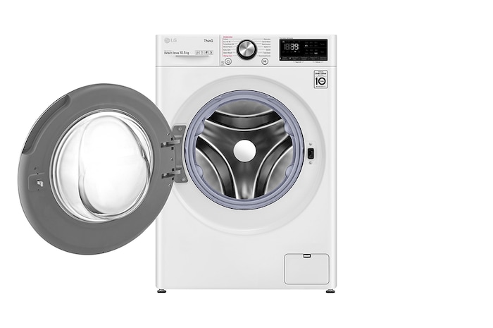 LG 10.5kg Washing Machine AI DD™, White, F6V1010WTSE