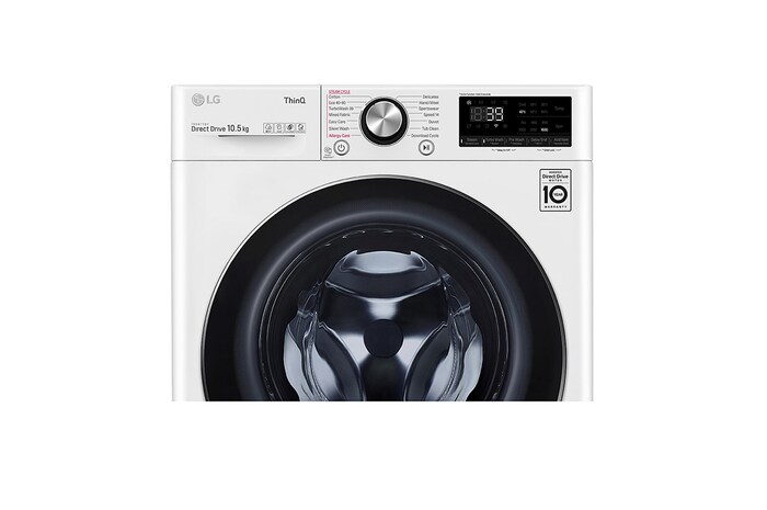 LG 10.5kg Washing Machine AI DD™, White, F6V1010WTSE
