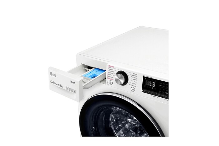 LG 10.5kg Washing Machine AI DD™, White, F6V1010WTSE