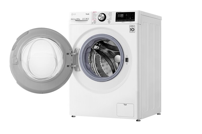 LG 10.5kg Washing Machine AI DD™, White, F6V1010WTSE