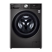 Front view of 10.5kg Washing Machine Black Steel AI DD™(F6V1110BTSA)