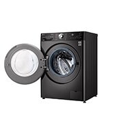 LG WiFi connected | 10.5kg | Washing Machine | 1560 rpm | Auto Dose | AI DD™ | Direct Drive™ | Steam™ | TurboWash™360 | Black Steel, F6V1110BTSA