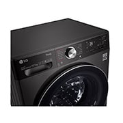 LG WiFi connected | 10.5kg | Washing Machine | 1560 rpm | Auto Dose | AI DD™ | Direct Drive™ | Steam™ | TurboWash™360 | Black Steel, F6V1110BTSA