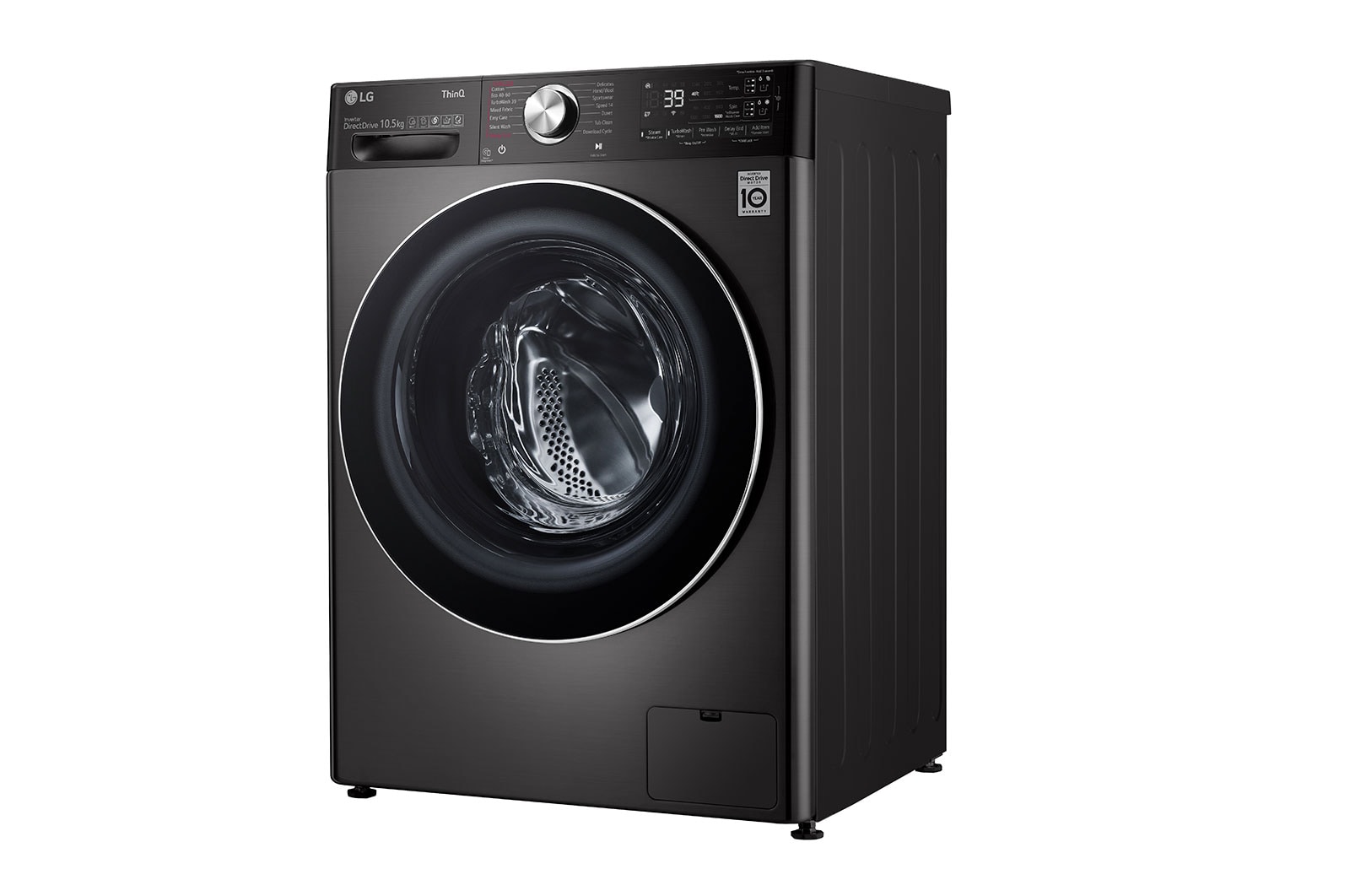 LG 10.5kg Washing Machine Black Steel AI DD™, F6V1110BTSA