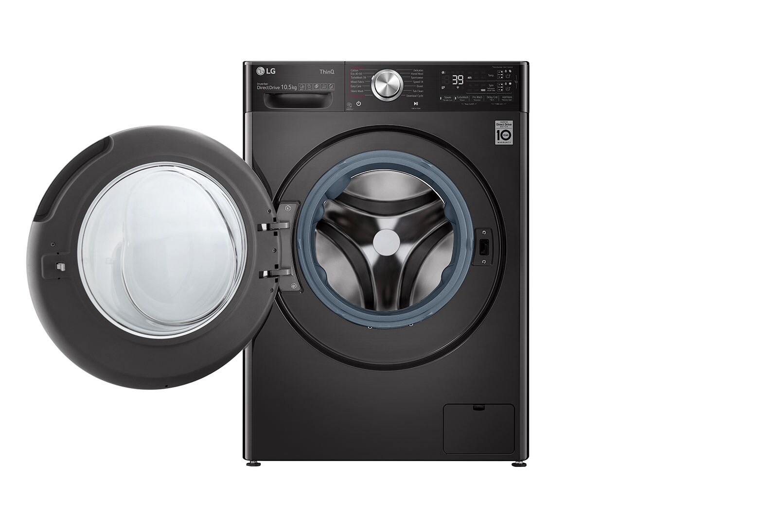 LG 10.5kg Washing Machine Black Steel AI DD™, F6V1110BTSA