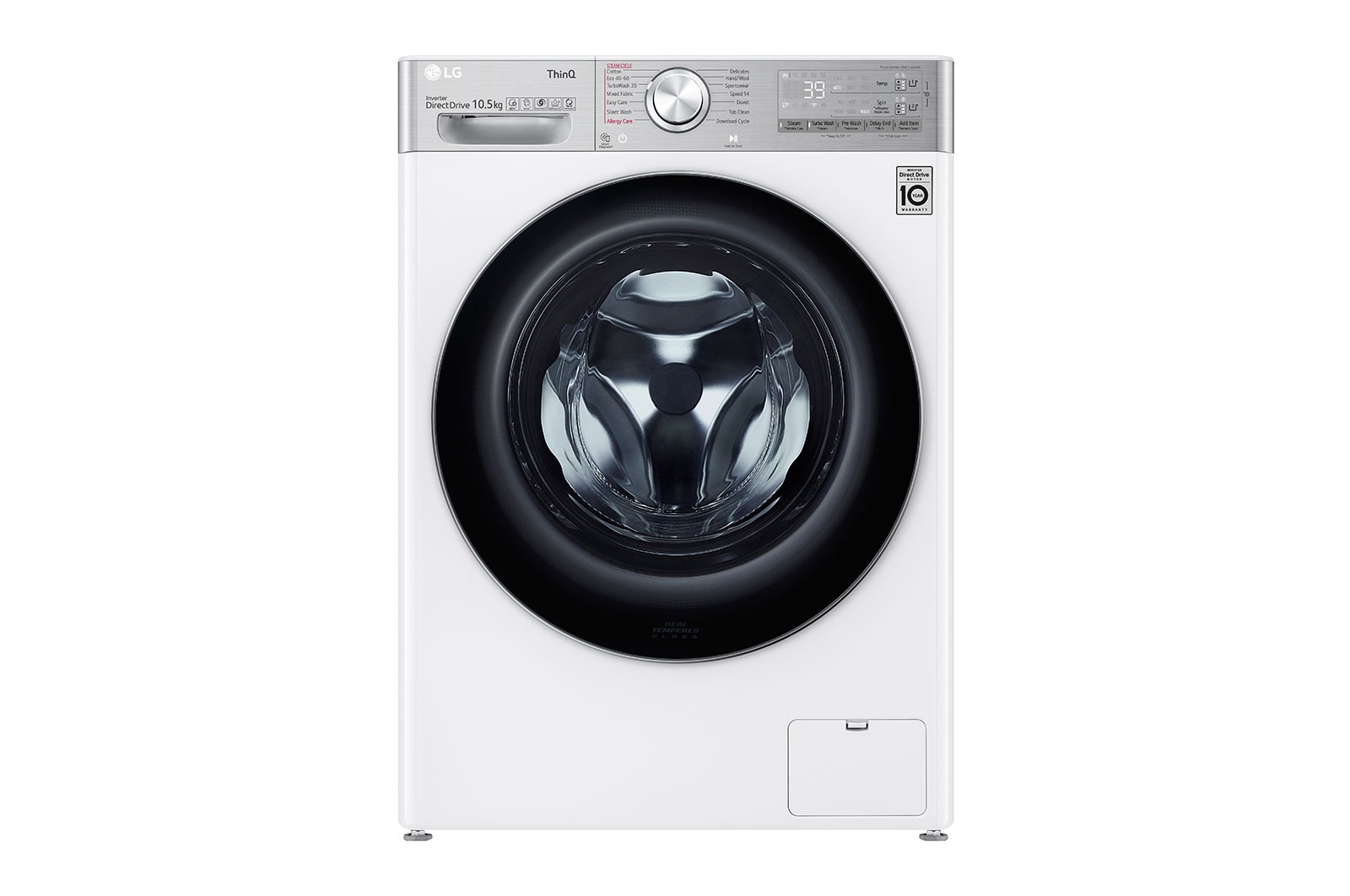 Front view of 10.5kg Washing Machine White AI DD™(F6V1110WTSA)