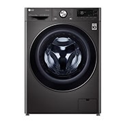 Front view of 9kg Washing Machine Black Steel AI DD™(F6V909BTSA)