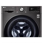 LG WiFi connected | 9kg | Washing Machine | 1560 rpm | Auto Dose | AI DD™ | Direct Drive™ | Steam™ | TurboWash™360\t| Black Steel, F6V909BTSA