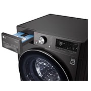 LG WiFi connected | 9kg | Washing Machine | 1560 rpm | Auto Dose | AI DD™ | Direct Drive™ | Steam™ | TurboWash™360\t| Black Steel, F6V909BTSA