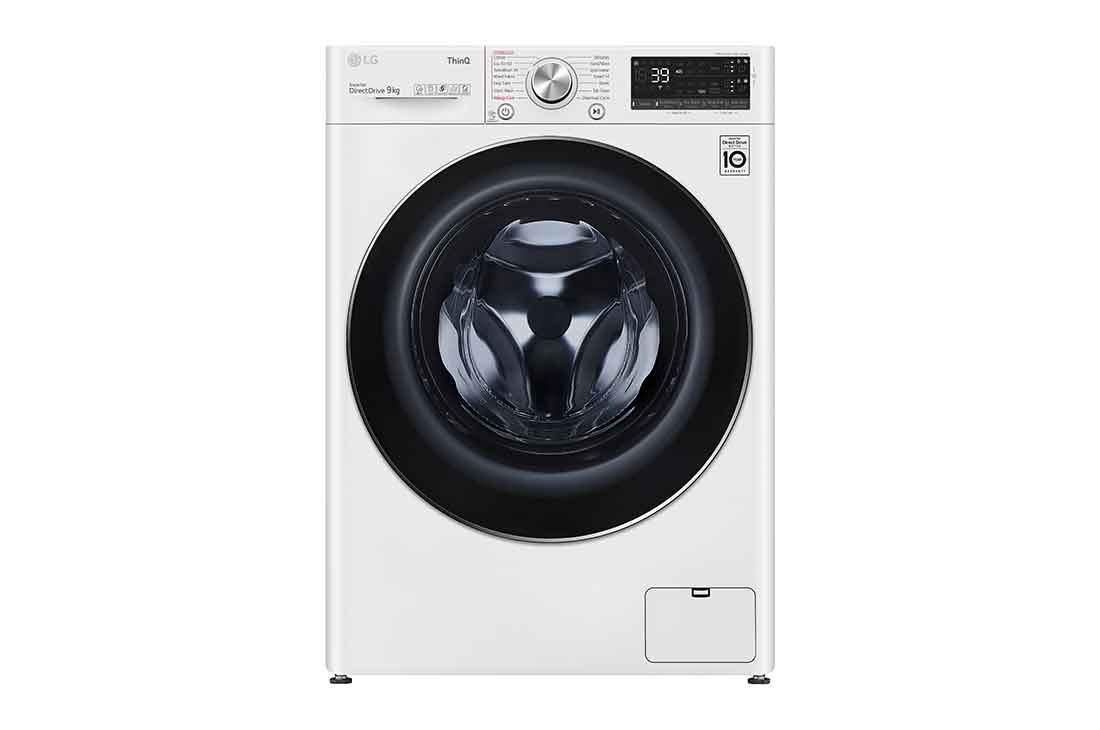 LG WiFi connected | 9kg | Washing Machine | 1560 rpm | Auto Dose | AI DD™ | Direct Drive™ | Steam™ | TurboWash™360 | White, F6V909WTSA