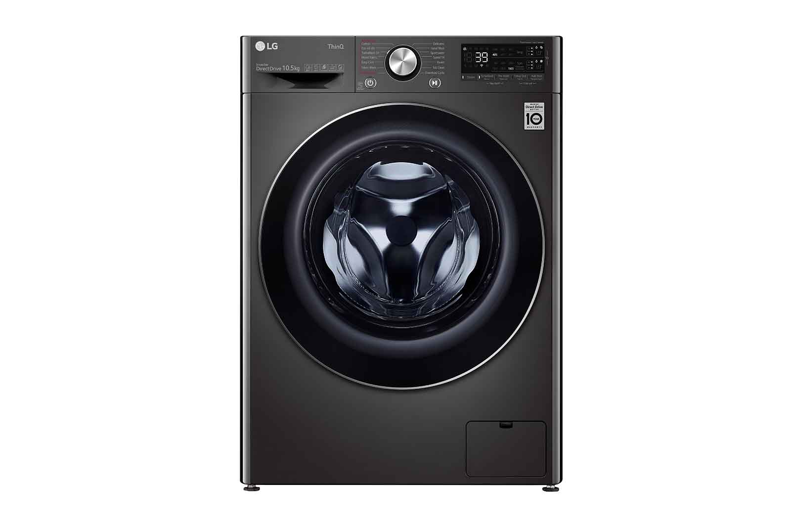 LG 10.5kg Washing Machine Black Steel AI DD™, F6V910BTSA