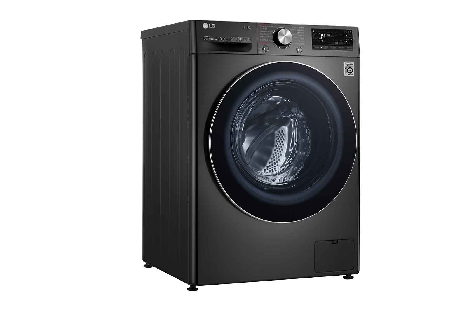 LG 10.5kg Washing Machine Black Steel AI DD™, F6V910BTSA