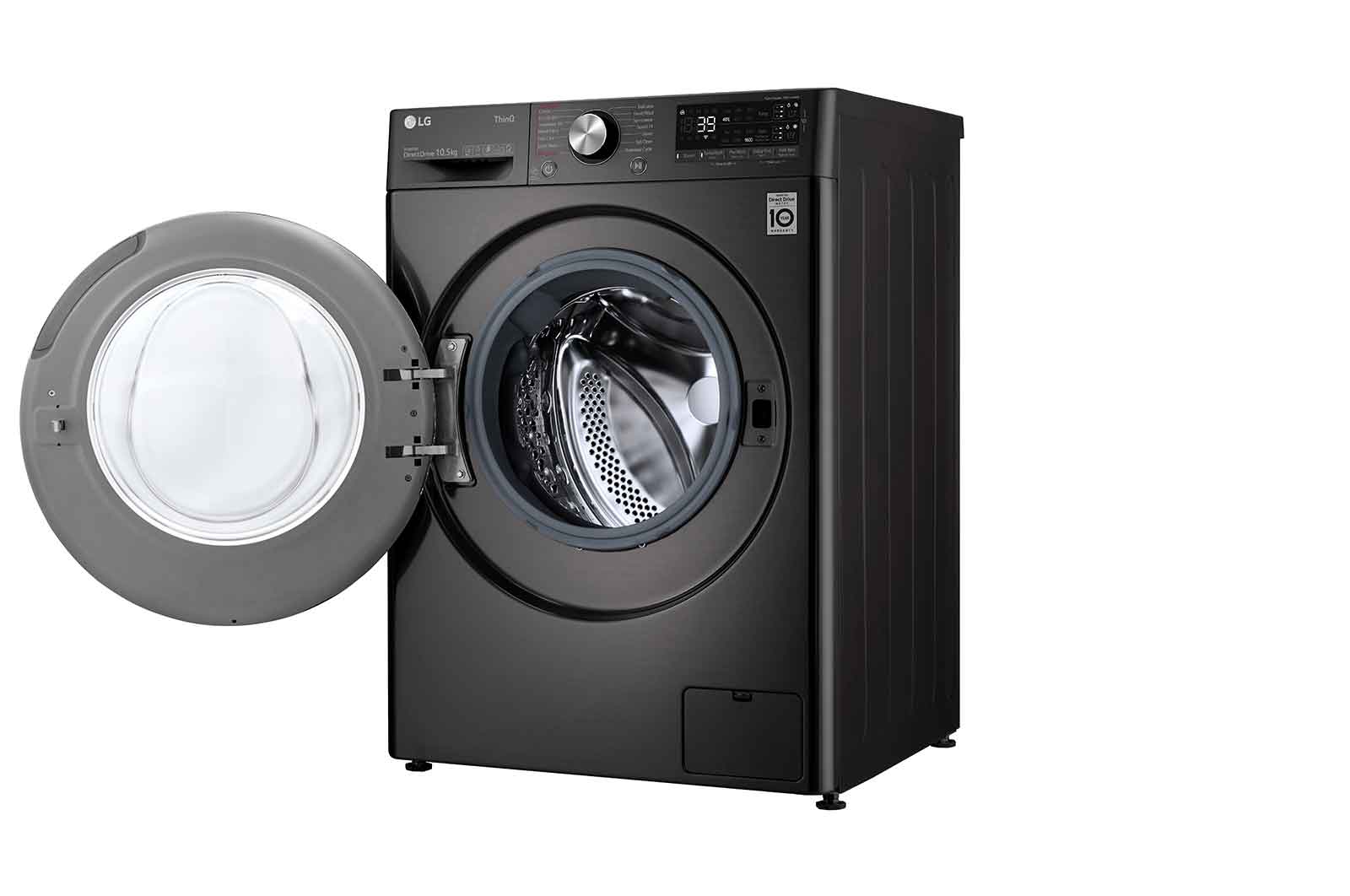 LG 10.5kg Washing Machine Black Steel AI DD™, F6V910BTSA