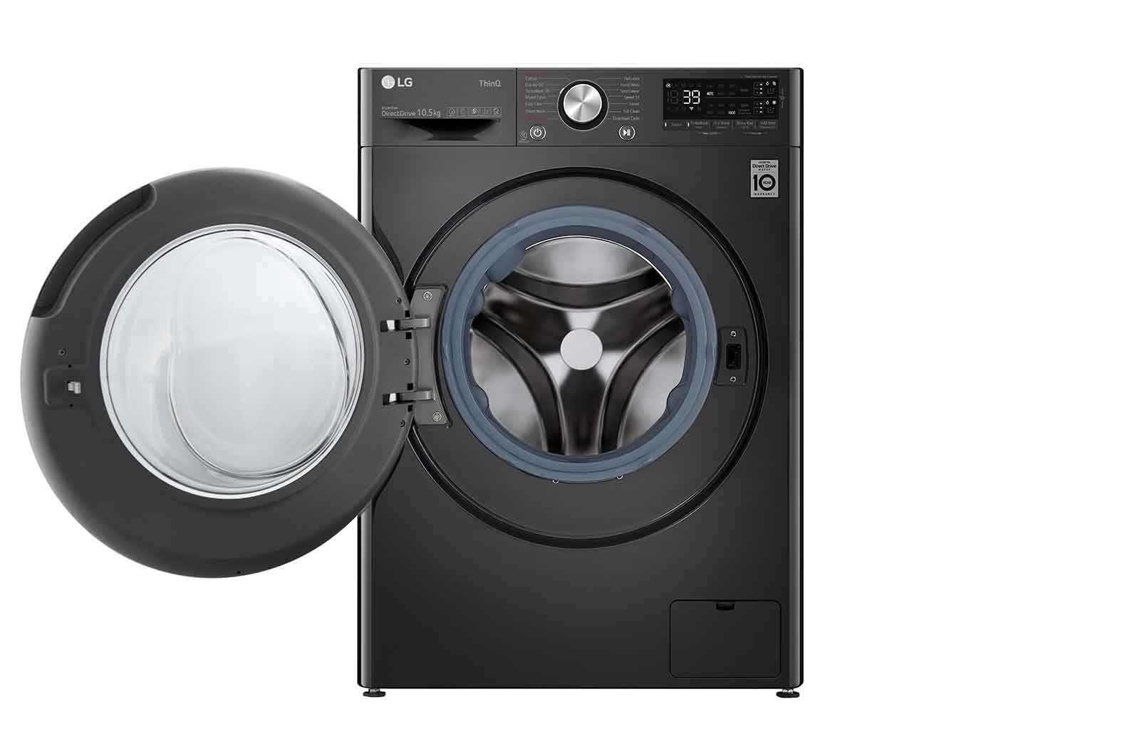 LG 10.5kg Washing Machine Black Steel AI DD™, F6V910BTSA