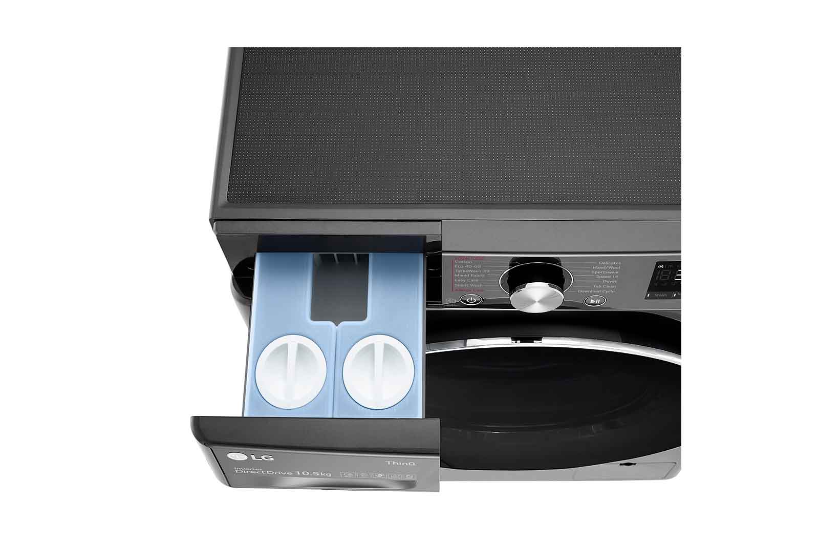 LG 10.5kg Washing Machine Black Steel AI DD™, F6V910BTSA