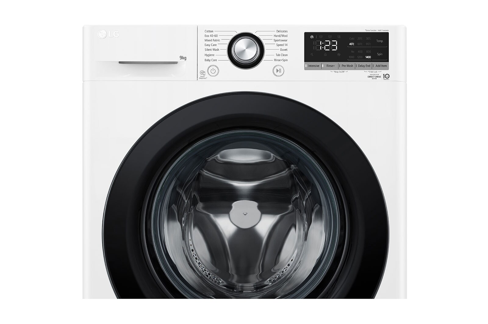 LG 9kg Washing Machine White AI DD™, FCV309WNE