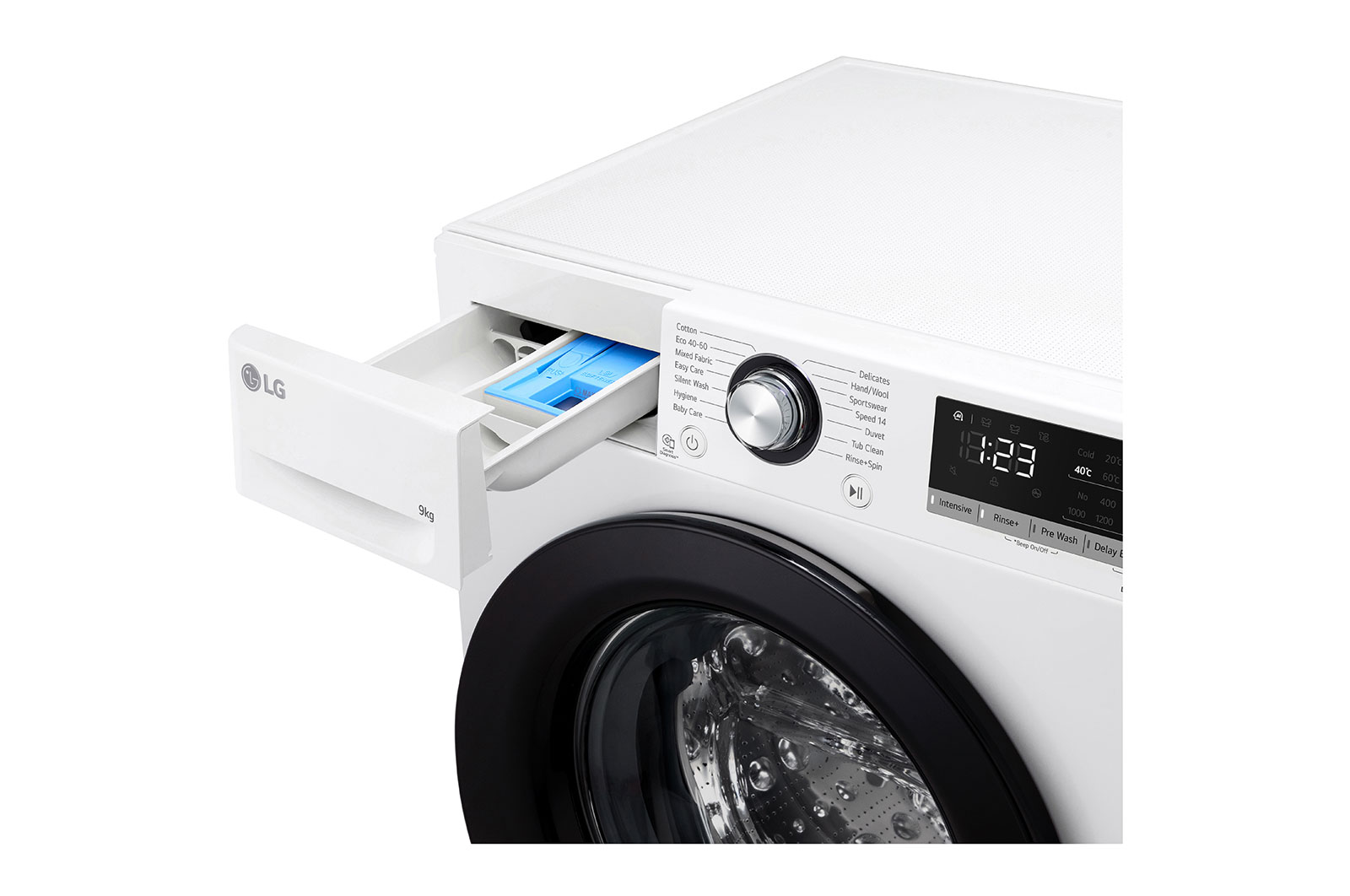 LG 9kg Washing Machine White AI DD™, FCV309WNE