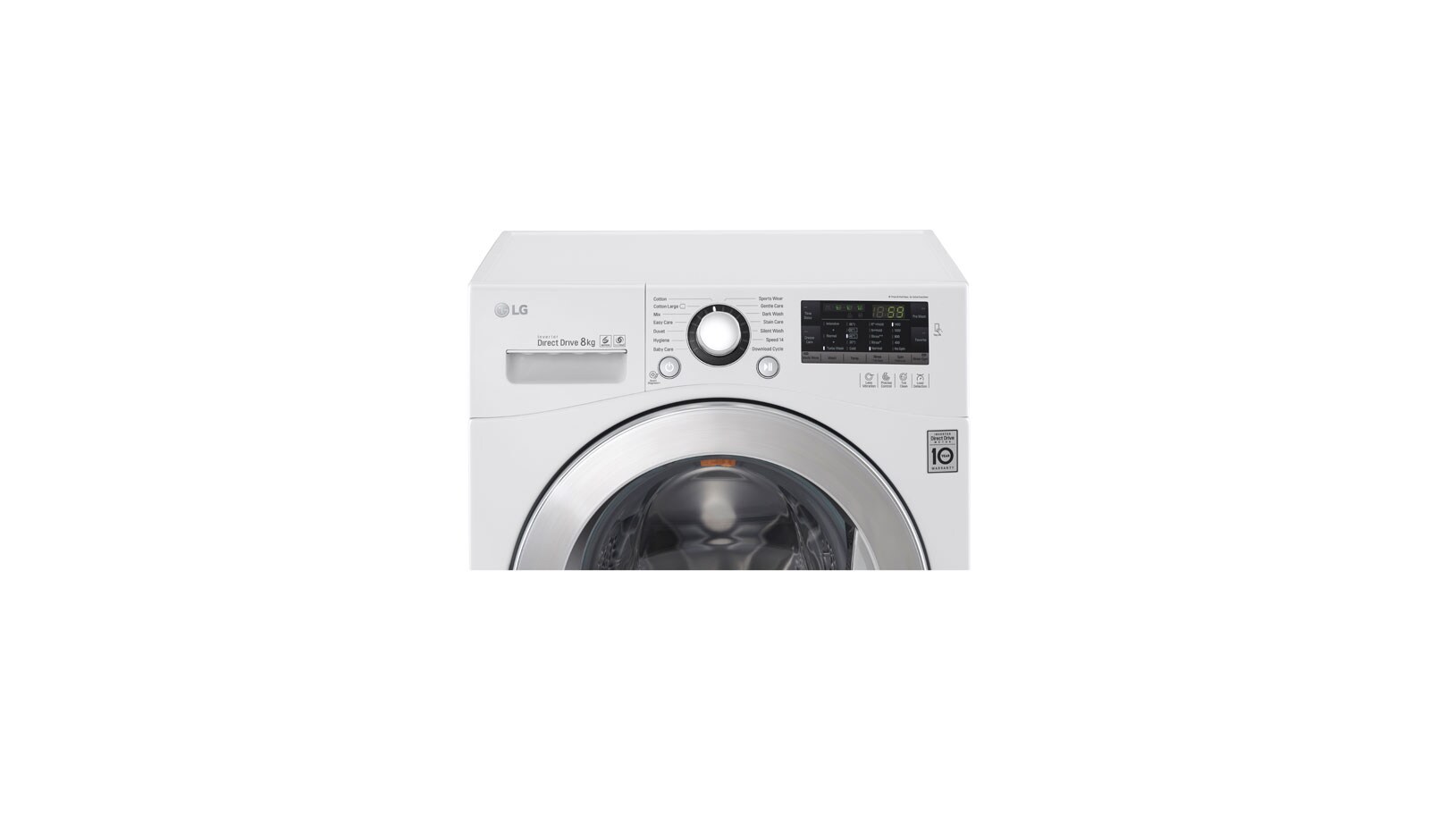 LG 8kg 6 Motion DD Washing Machine With Stylish Chrome Door, FH2A8TDN2