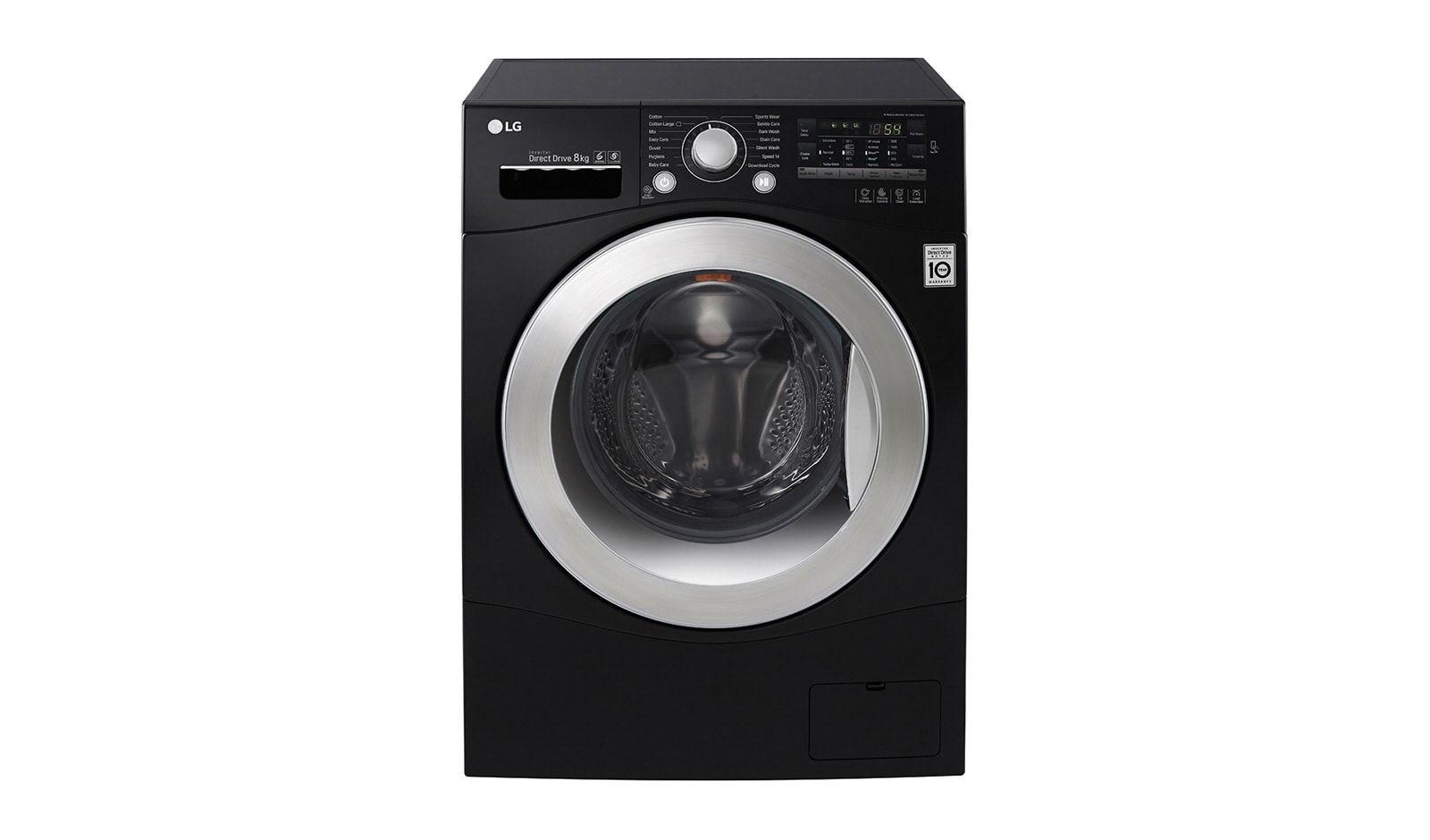 Front view of 8kg 6 Motion DD Washing Machine With Stylish Chrome Door FH2A8TDN8