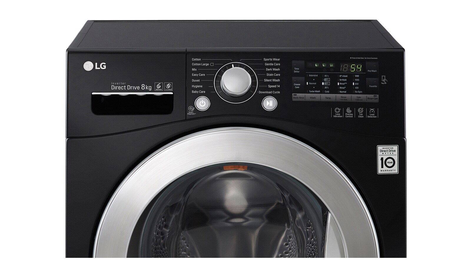 LG 8kg 6 Motion DD Washing Machine With Stylish Chrome Door, FH2A8TDN8