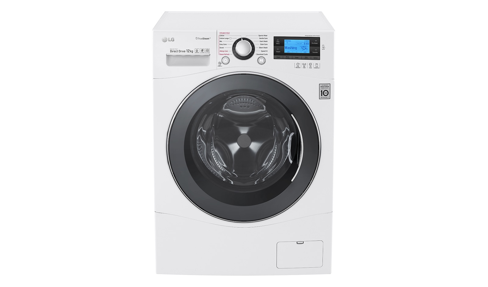 Front view of 12KG Washing Machine with True Steam™ and Turbowash™ technology FH495BDS2