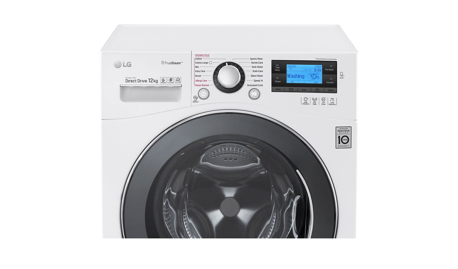 LG 12KG Washing Machine with True Steam™ and Turbowash™ technology, FH495BDS2