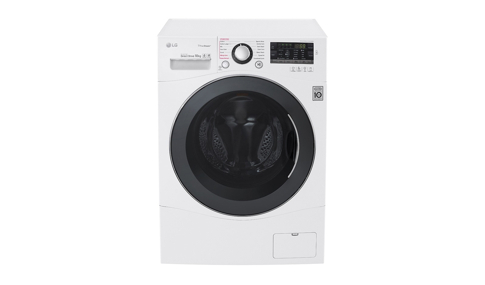 Front view of 10KG 6 Motion DD Washing Machine With Stylish Chrome Door FH4A8JDS2