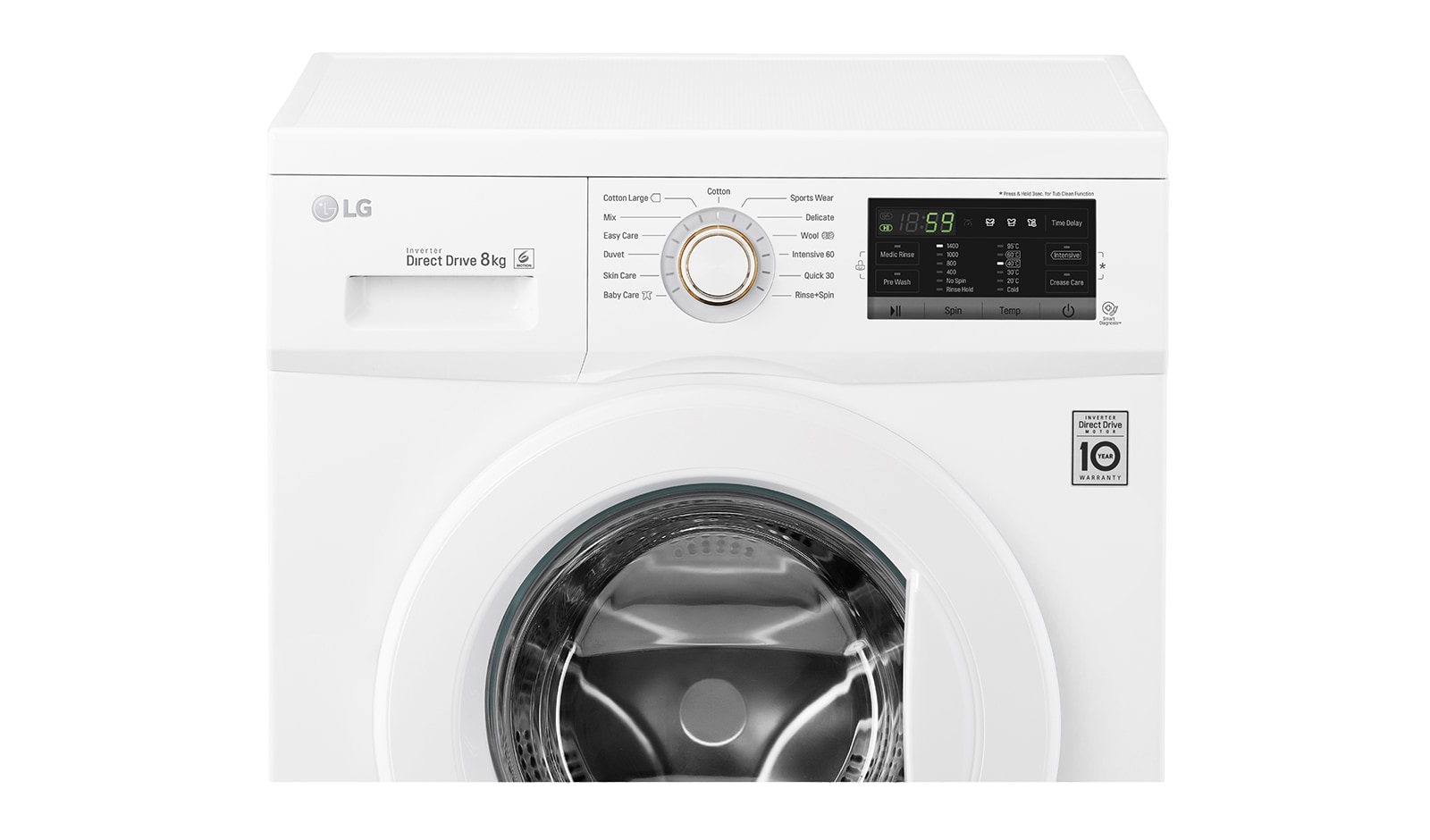 LG 8kg 6 Motion Direct Drive Washing Machine, FH4G7TDN0