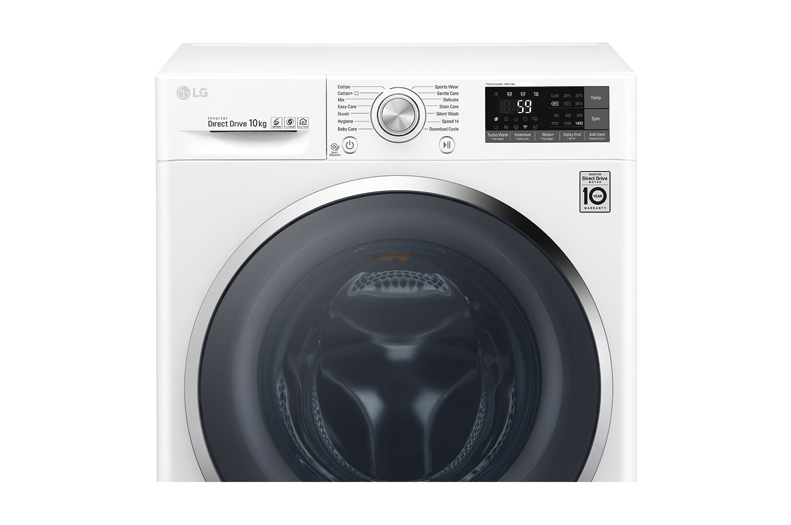 LG Direct Drive FH4U2JCN2 Smart 10Kg Washing Machine - White, FH4U2JCN2