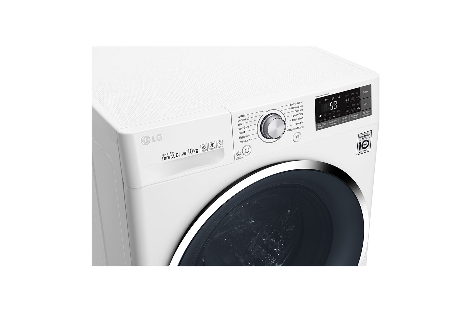 LG Direct Drive FH4U2JCN2 Smart 10Kg Washing Machine - White, FH4U2JCN2