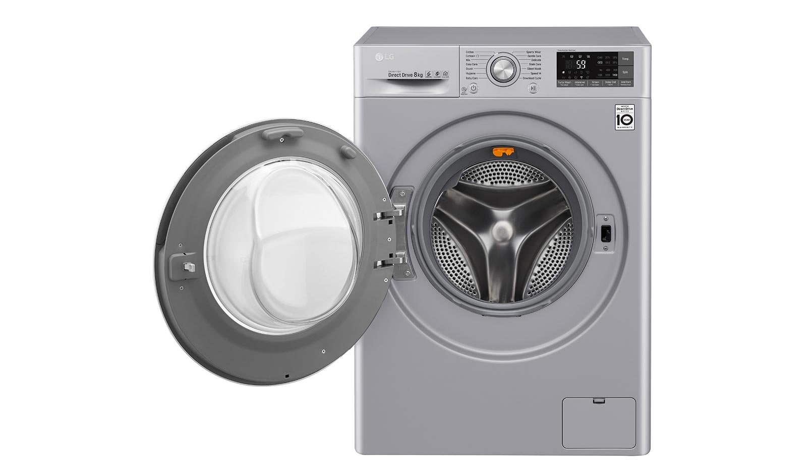 LG 8 KG Washing Machine with Turbowash™ technology and Inverter Direct Drive Motor, FH4U2TDN2L