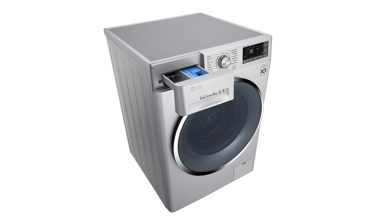LG 8 KG Washing Machine with Turbowash™ technology and Inverter Direct Drive Motor, FH4U2TDN2L