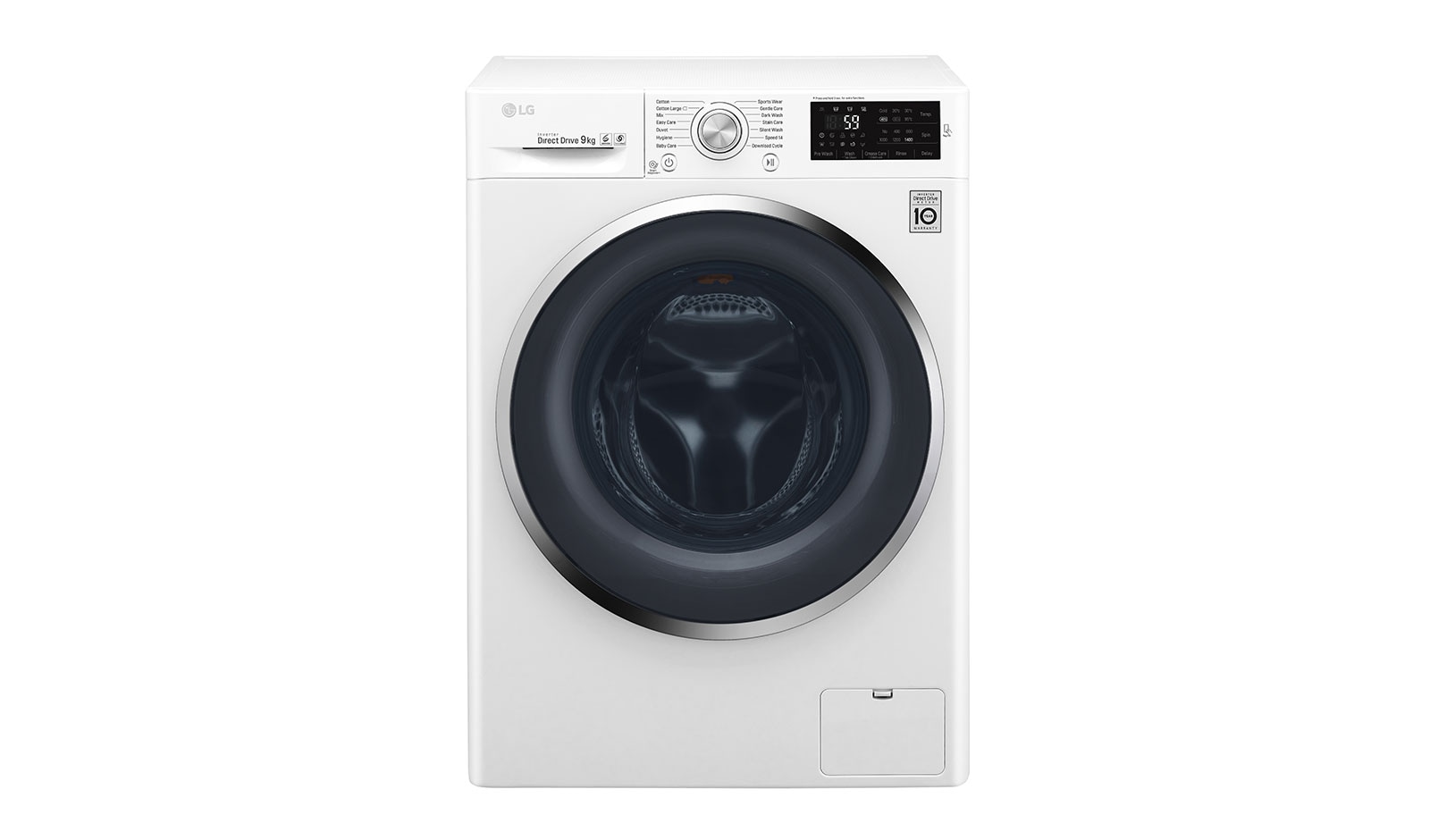 Front view of 9 KG Washing Machine with Turbowash™ technology and Smart ThinQ™ connectivity FH4U2VCN2