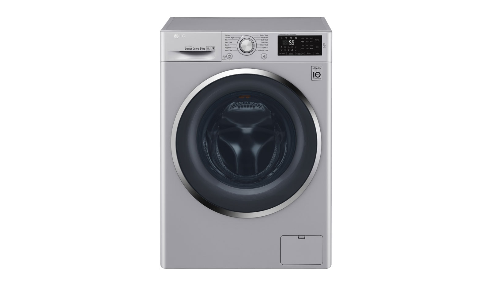 Front view of 9 KG Washing Machine with Turbowash™ technology and Smart ThinQ™ connectivity FH4U2VCN4