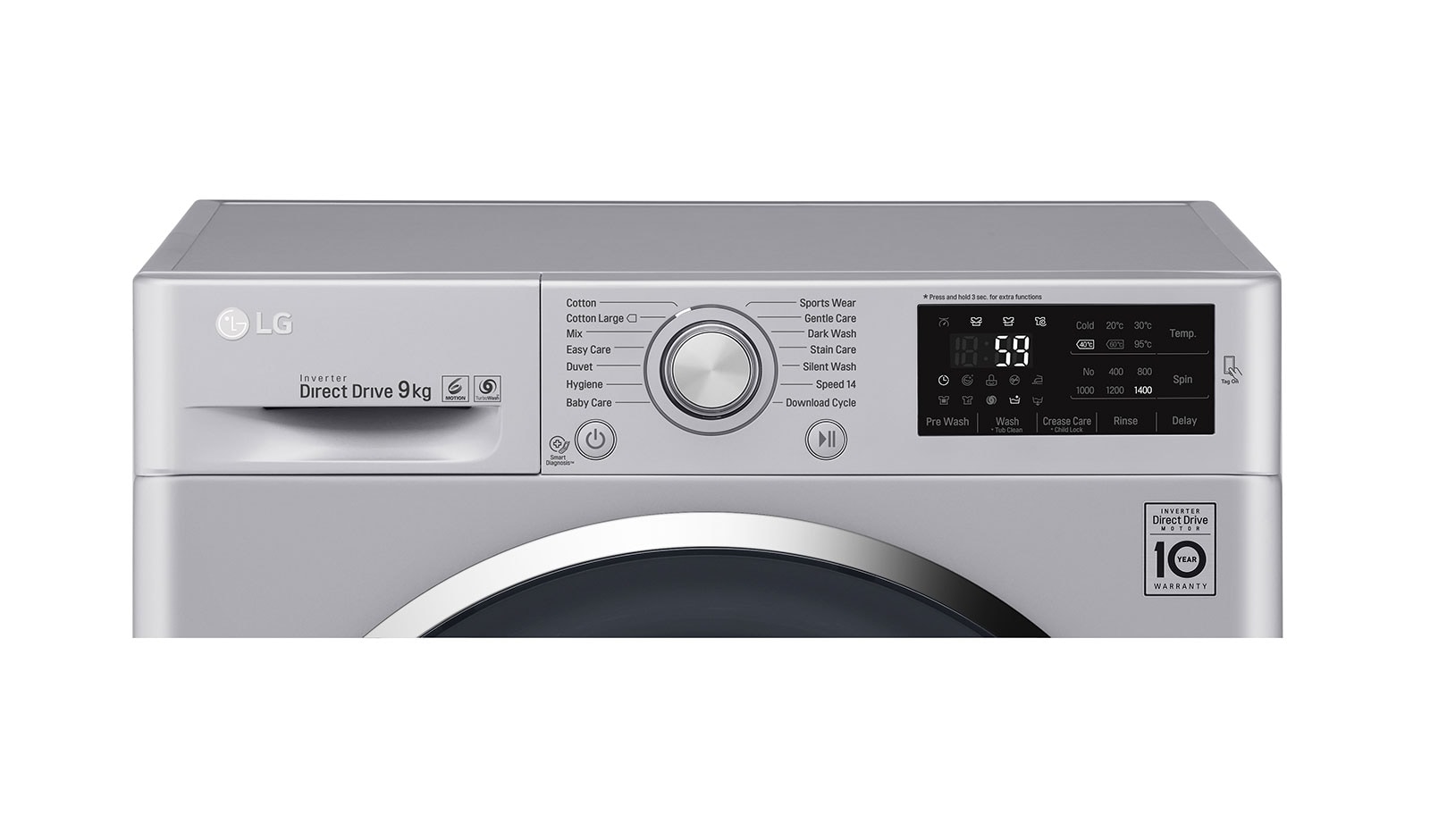 LG 9 KG Washing Machine with Turbowash™ technology and Smart ThinQ™ connectivity, FH4U2VCN4