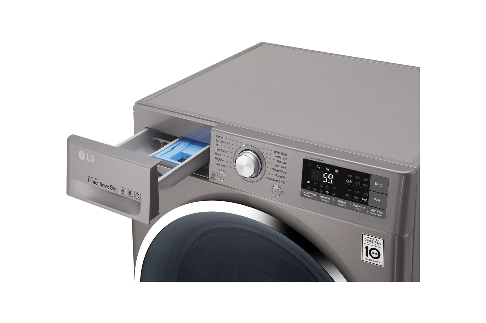 LG Direct Drive FH4U2VCN8 Smart 9Kg Washing Machine - Graphite, FH4U2VCN8