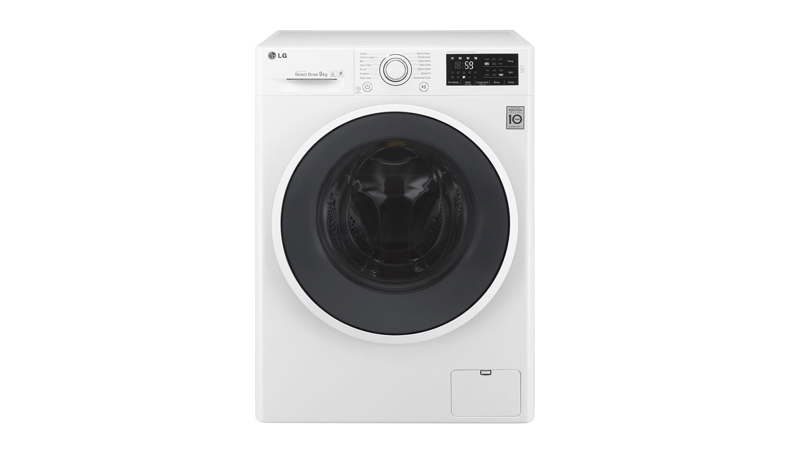 Front view of 9kg 6 Motion DD Washing Machine with TurboWash™ FH4U2VDN1